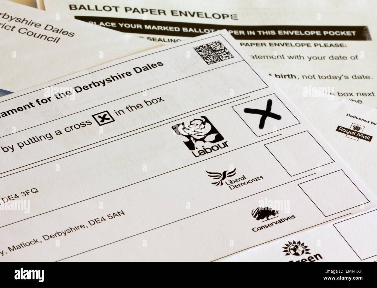 UK general election ballot paper